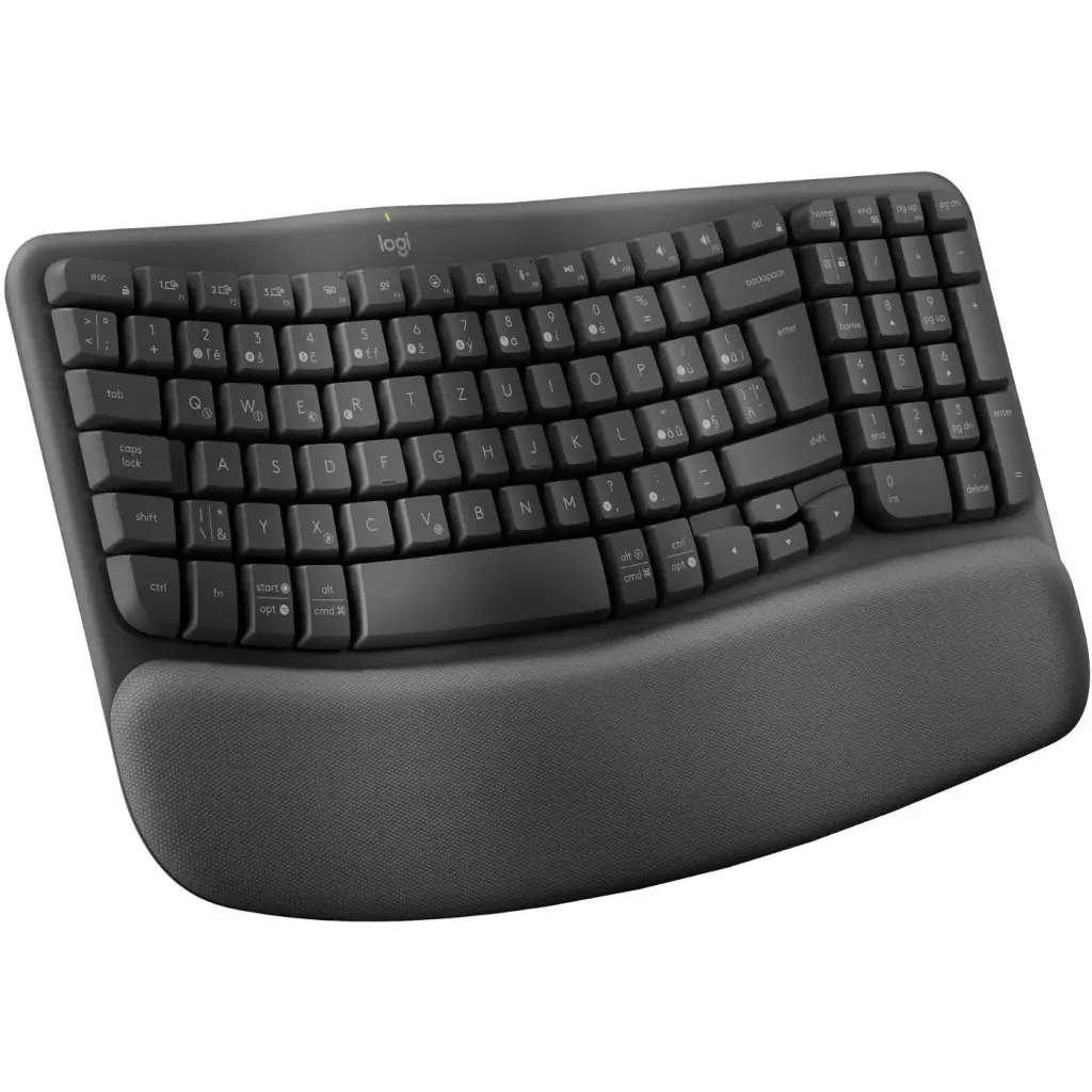 Obrázek produktu Logitech Wave Keys Wireless Ergonomic Keyboard Graphite - CZ/SK - černá