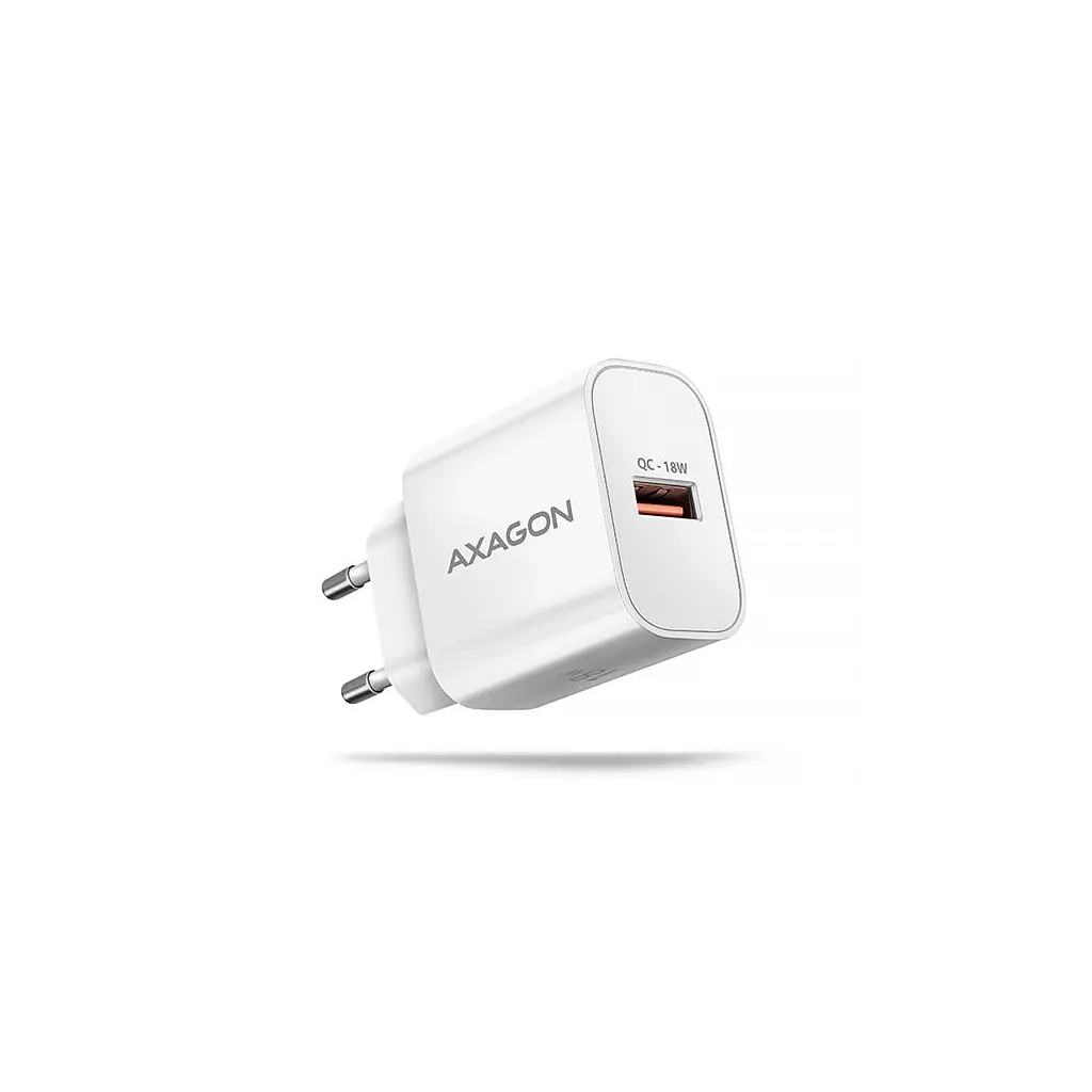 Obrázek produktu AXAGON ACU-QC18W, nabíječka do sítě 18W, 1x port USB-A, QC3.0/AFC/Apple, bílá - bílá