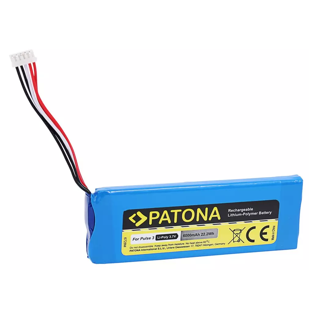Obrázek produktu PATONA baterie pro reproduktor JBL Pulse 3 6000mAh 3,7V Li-Pol