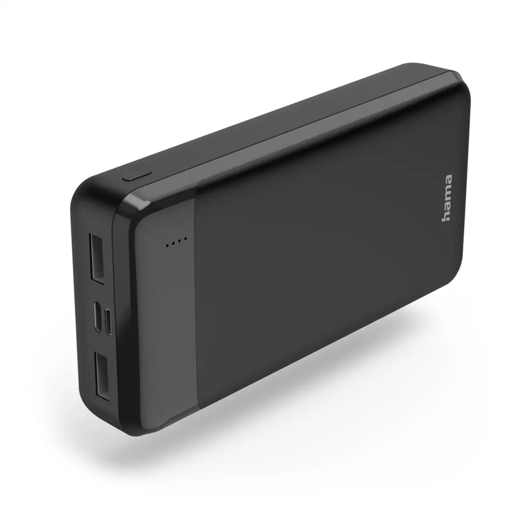 Obrázek produktu Hama Eco Power 20, powerbanka, 20000 mAh, 2 A, 2 výstupy: 2x USB-A - černá