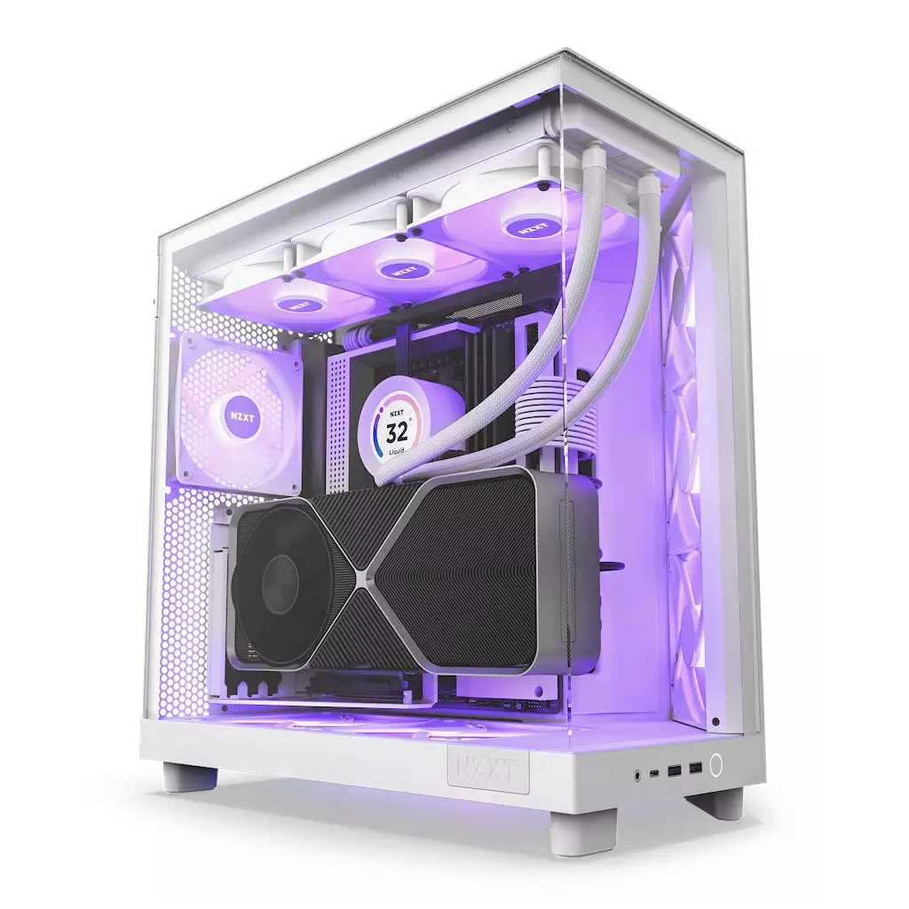 Obrázek produktu NZXT H6 Flow RGB, bílá - bílá