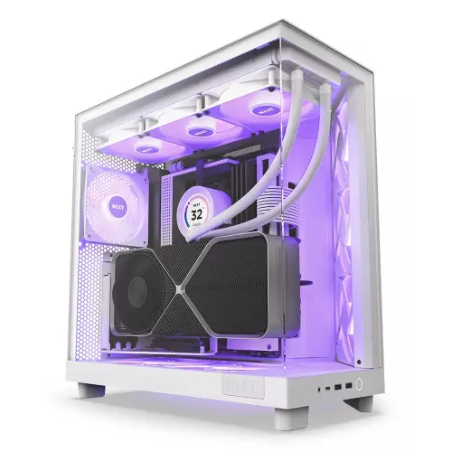obrázek produktu NZXT H6 Flow RGB, bílá - bílá