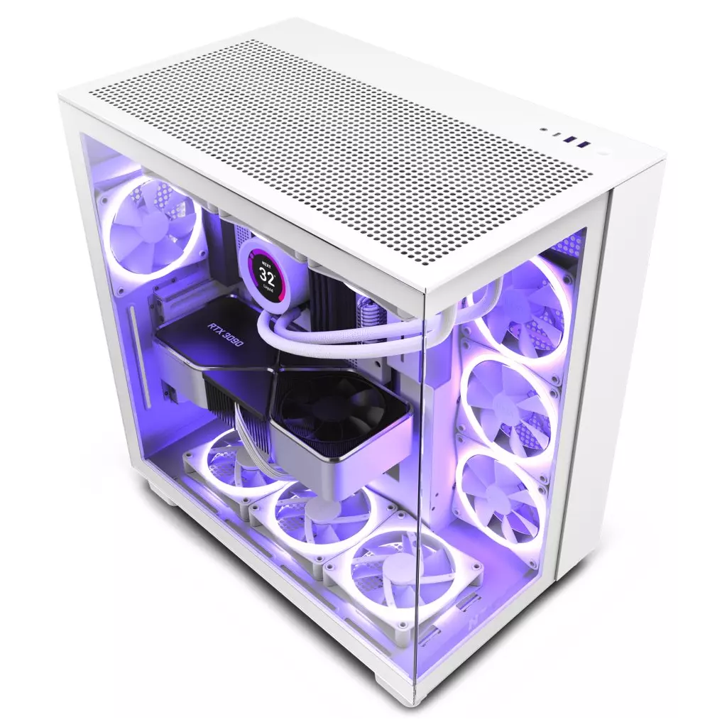 Obrázek produktu NZXT H9 Flow, bílá - bílá