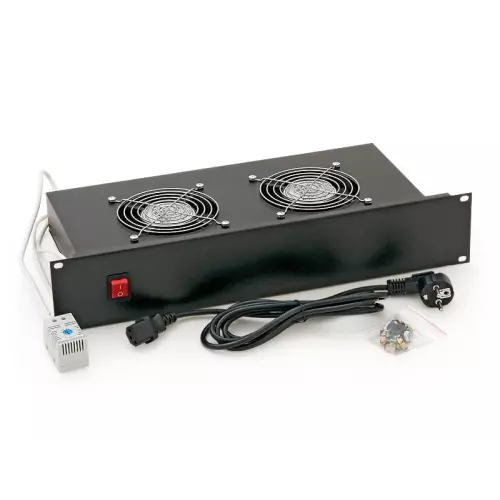 obrázek produktu TRITON 19" Ventilační jednotka horizontální 2V 220V/46W termost.2U černá