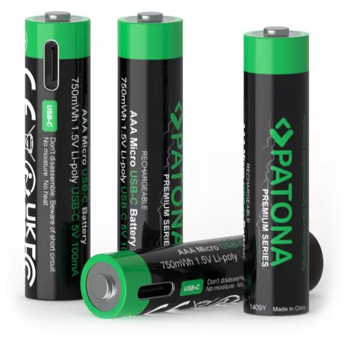 obrázek produktu PATONA nabíjecí baterie AAA/LR03 Li-Pol 500mAh