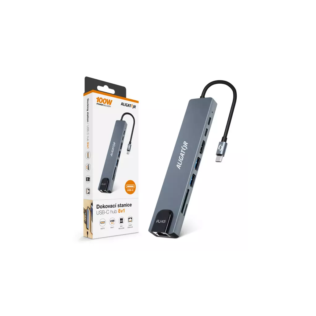 Obrázek produktu Aligator USB-C Hub 8v1