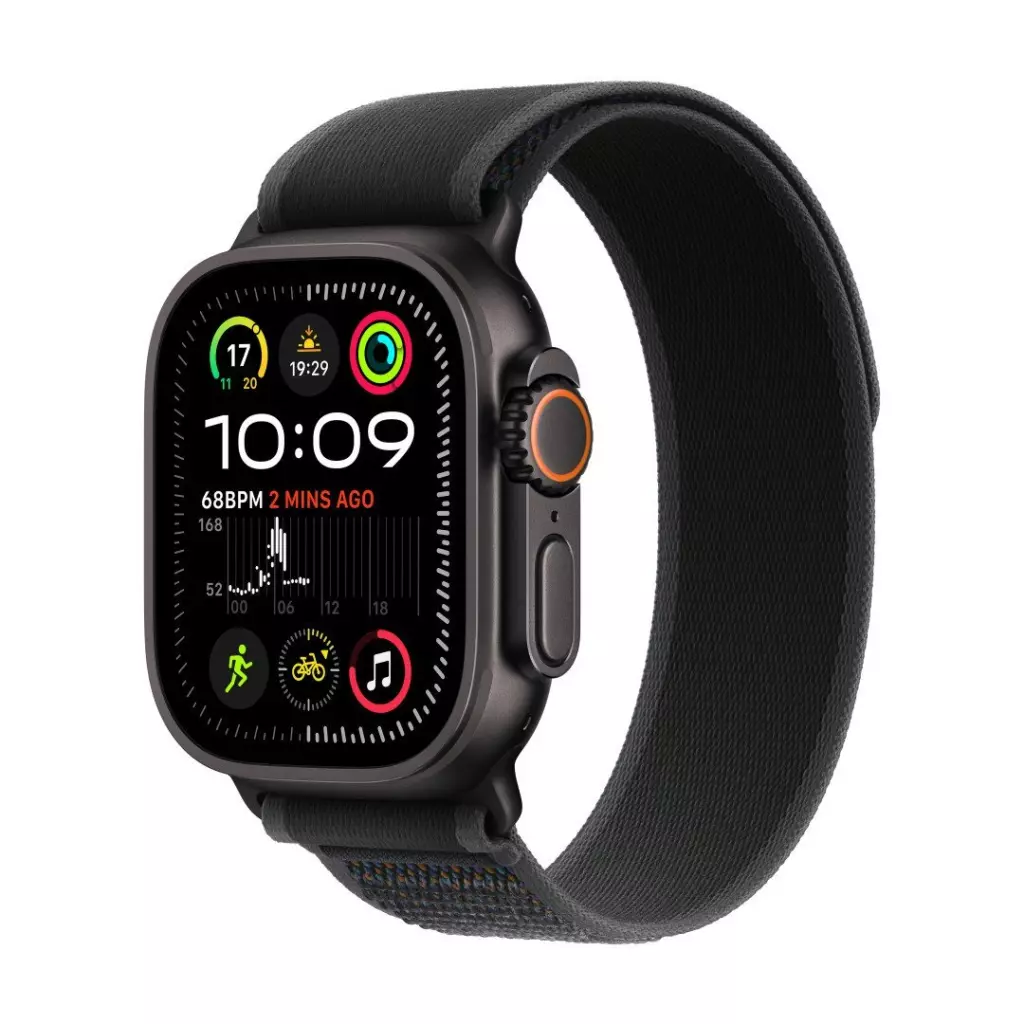 Obrázek produktu Apple Watch Ultra 2 GPS + Cellular 49mm Black Titanium Case with Black Trail Loop - M/L (MX4V3CS/A)