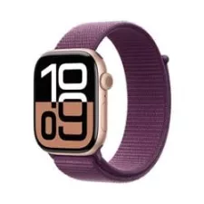 obrázek produktu Apple Watch Series 10 GPS 42mm Rose Gold Aluminium Case with Plum Sport Loop (MWWK3QC/A)