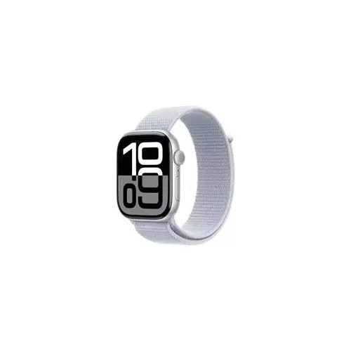 obrázek produktu Apple Watch Series 10 GPS 42mm Silver Aluminium Case with Blue Cloud Sport Loop (MWWD3QC/A)