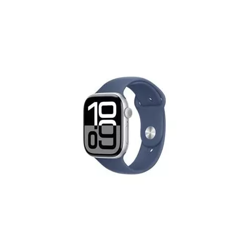 obrázek produktu Apple Watch Series 10 GPS 42mm Silver Aluminium Case with Denim Sport Band - M/L (MWWC3QC/A)