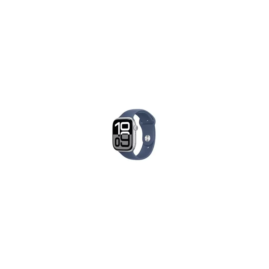 Obrázek produktu Apple Watch Series 10 GPS 46mm Silver Aluminium Case with Denim Sport Band - M/L (MWWM3QC/A)