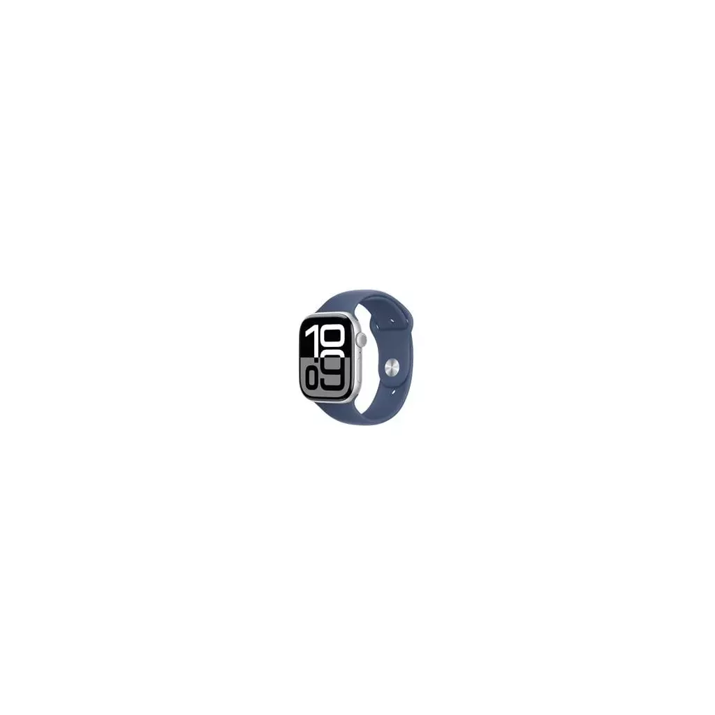 Obrázek produktu Apple Watch Series 10 GPS 46mm Silver Aluminium Case with Denim Sport Band - S/M (MWWL3QC/A)