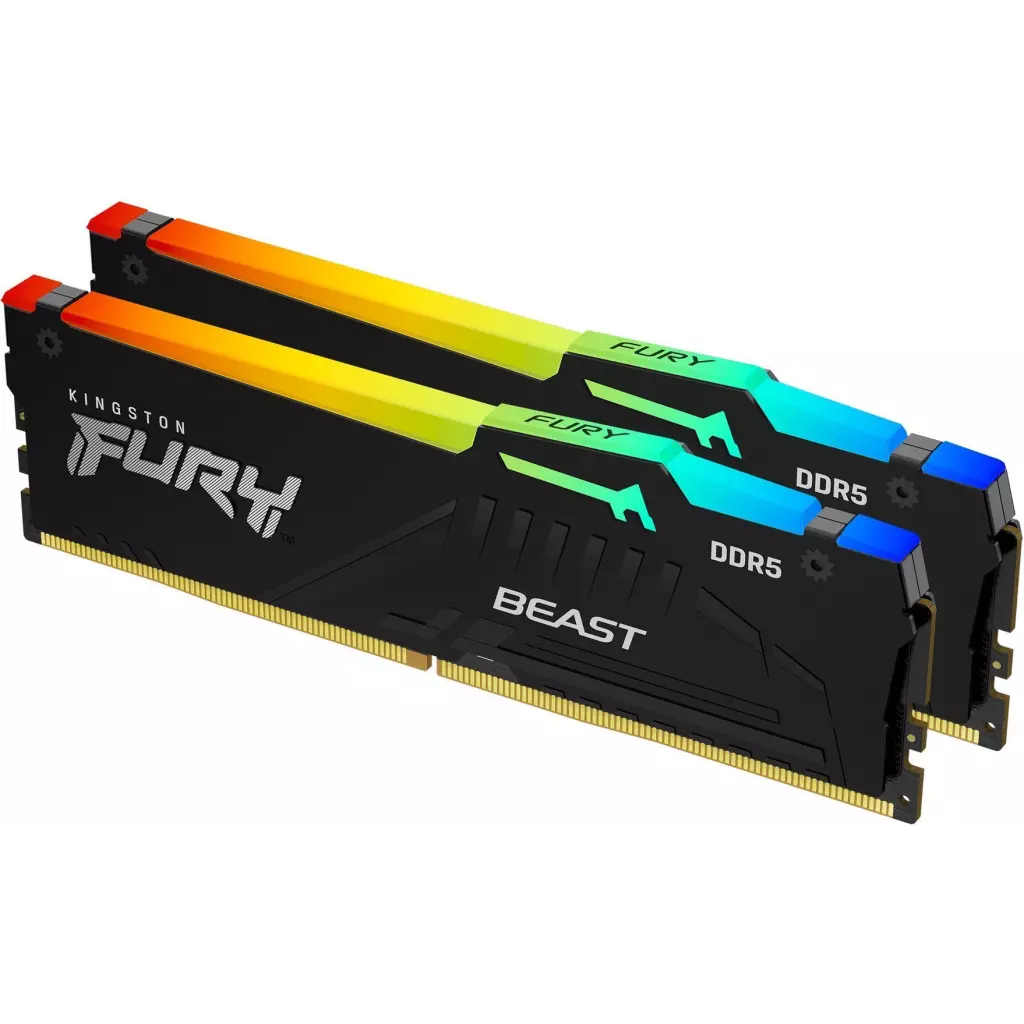 Obrázek produktu Kingston Fury Beast DIMM DDR5 32GB 6000MHz CL36 RGB AMD EXPO (Kit 2x16GB) - černá