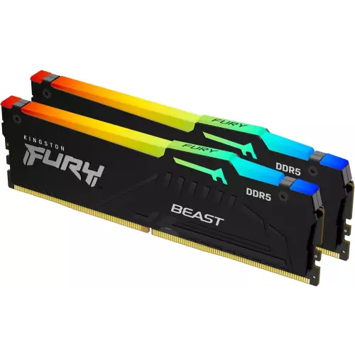 obrázek produktu Kingston Fury Beast DIMM DDR5 32GB 6000MHz CL36 RGB AMD EXPO (Kit 2x16GB) - černá