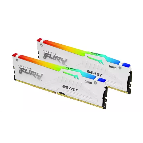 obrázek produktu Kingston Fury Beast DDR5 RGB 32GB 6000MHz CL36 bílá AMD EXPO (Kit 2x 16GB) - bílá
