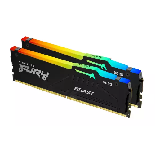obrázek produktu Kingston Fury Beast DDR5 32GB 6000MHz CL30 RGB chladič AMD EXPO (Kit 2x16GB) - černá