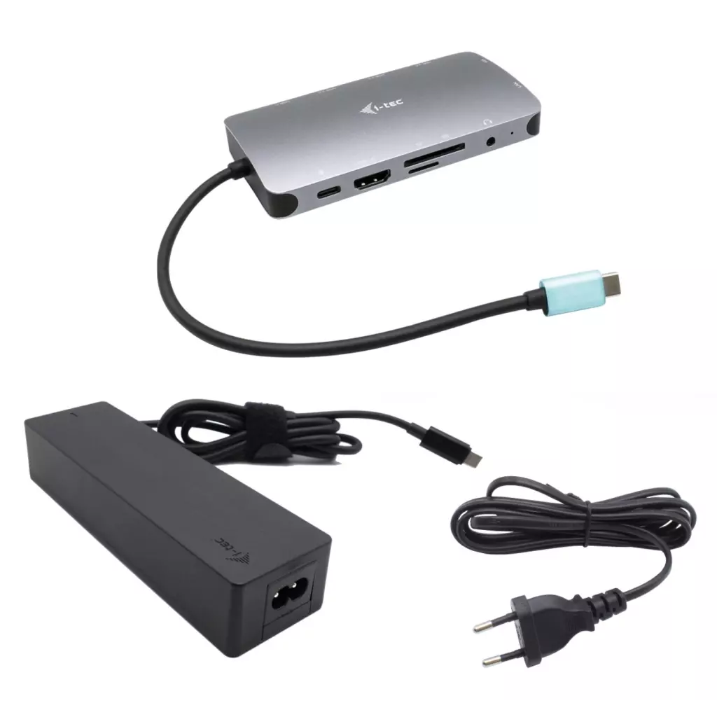 Obrázek produktu i-tec USB-C Metal Nano Dock HDMI/VGA with LAN, Power Delivery 100 W + zdroj 100W
