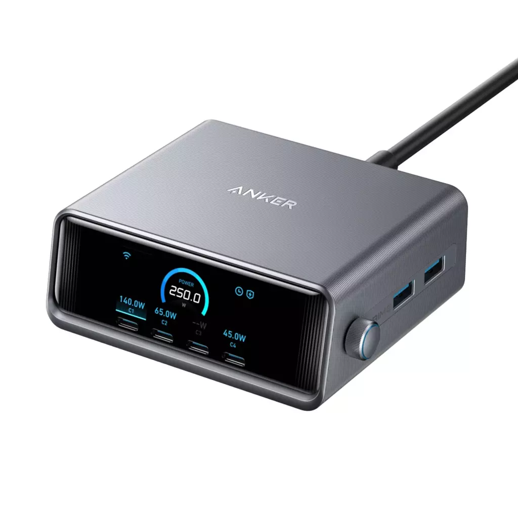 Obrázek produktu Anker Prime Charger 250W, 4x USB-C, 2x USB-A, GaNPrime - černá