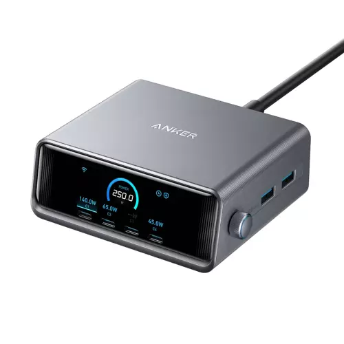 obrázek produktu Anker Prime Charger 250W, 4x USB-C, 2x USB-A, GaNPrime - černá
