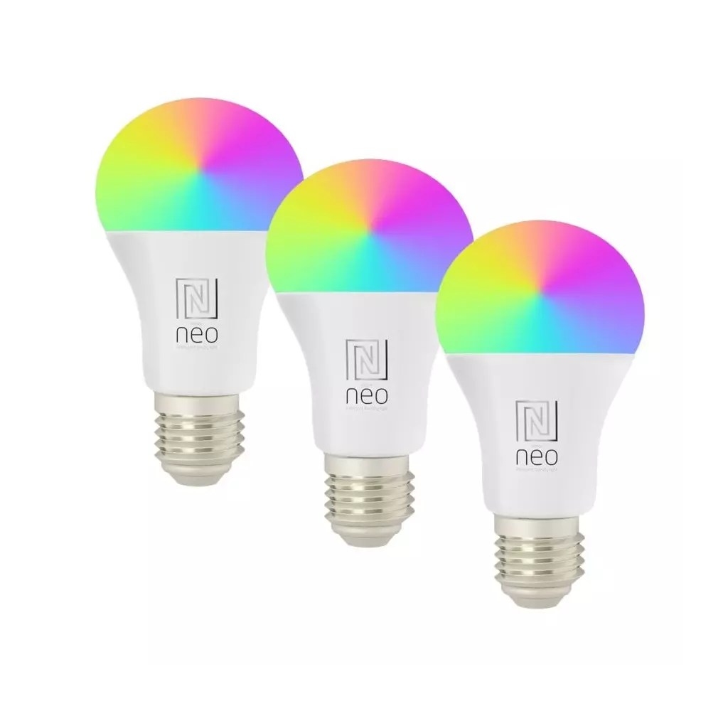 Obrázek produktu IMMAX NEO LITE SMART sada 3x žárovka LED E27 11W RGB+CCT, stmívatelná, Wi-Fi, Beacon, DO, TUYA