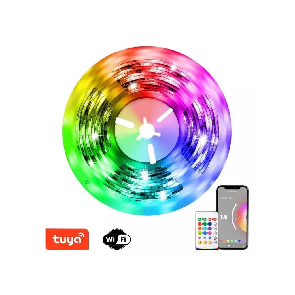 Obrázek produktu IMMAX NEO LITE SMART LED pásek/ 48W/ Wi-Fi/ IP65/ RGB/ CCT barevný/ 406lm/m/ 2700-6500 K/ stmívat./ DO+Music/ 10m/ TUYA