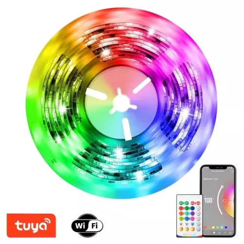obrázek produktu IMMAX NEO LITE SMART LED pásek/ 48W/ Wi-Fi/ IP65/ RGB/ CCT barevný/ 406lm/m/ 2700-6500 K/ stmívat./ DO+Music/ 10m/ TUYA