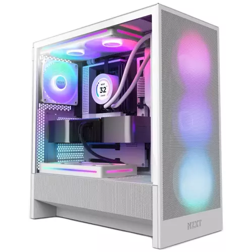 obrázek produktu NZXT H5 Flow RGB, bílá - bílá