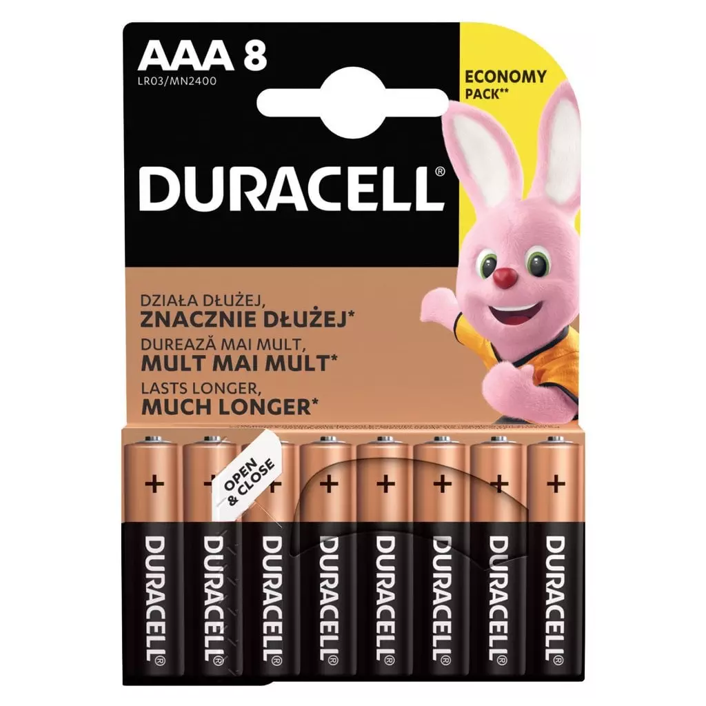 Obrázek produktu Duracell Basic alkalická baterie, 8 ks (AAA)