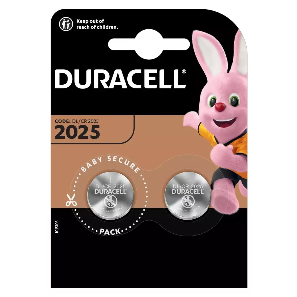 Obrázek produktu Duracell lithiová knoflíková baterie, 2 ks (CR2025)