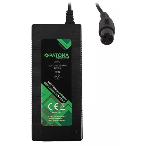 obrázek produktu PATONA nabíječka pro elektrické koloběžky a Hoverboardy 42V/2A/84W 3pin