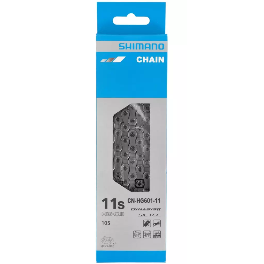 Obrázek produktu Řetěz SHIMANO MTB/Sil/E-bike CN-HG601 - 11 rychlostí - 138 článků + rychlospojka