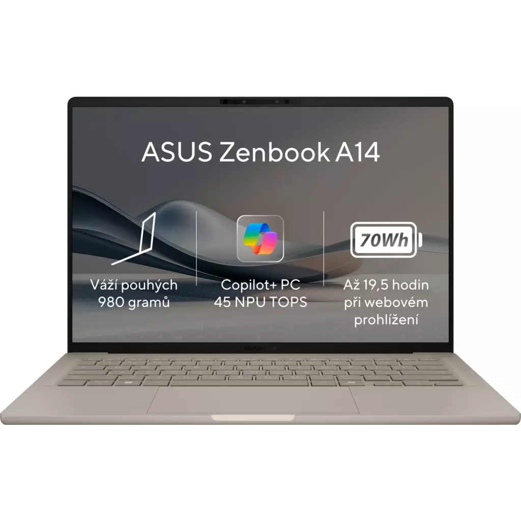 Obrázek produktu ASUS Zenbook A14 OLED UX3407QA-OLED305W Zabriskie Beige - béžová