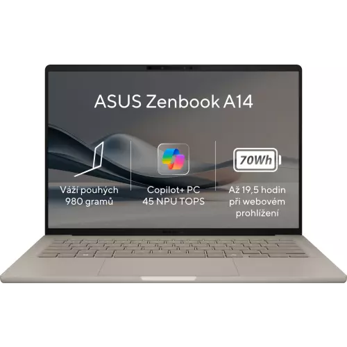 obrázek produktu ASUS Zenbook A14 OLED UX3407QA-OLED305W Zabriskie Beige - béžová