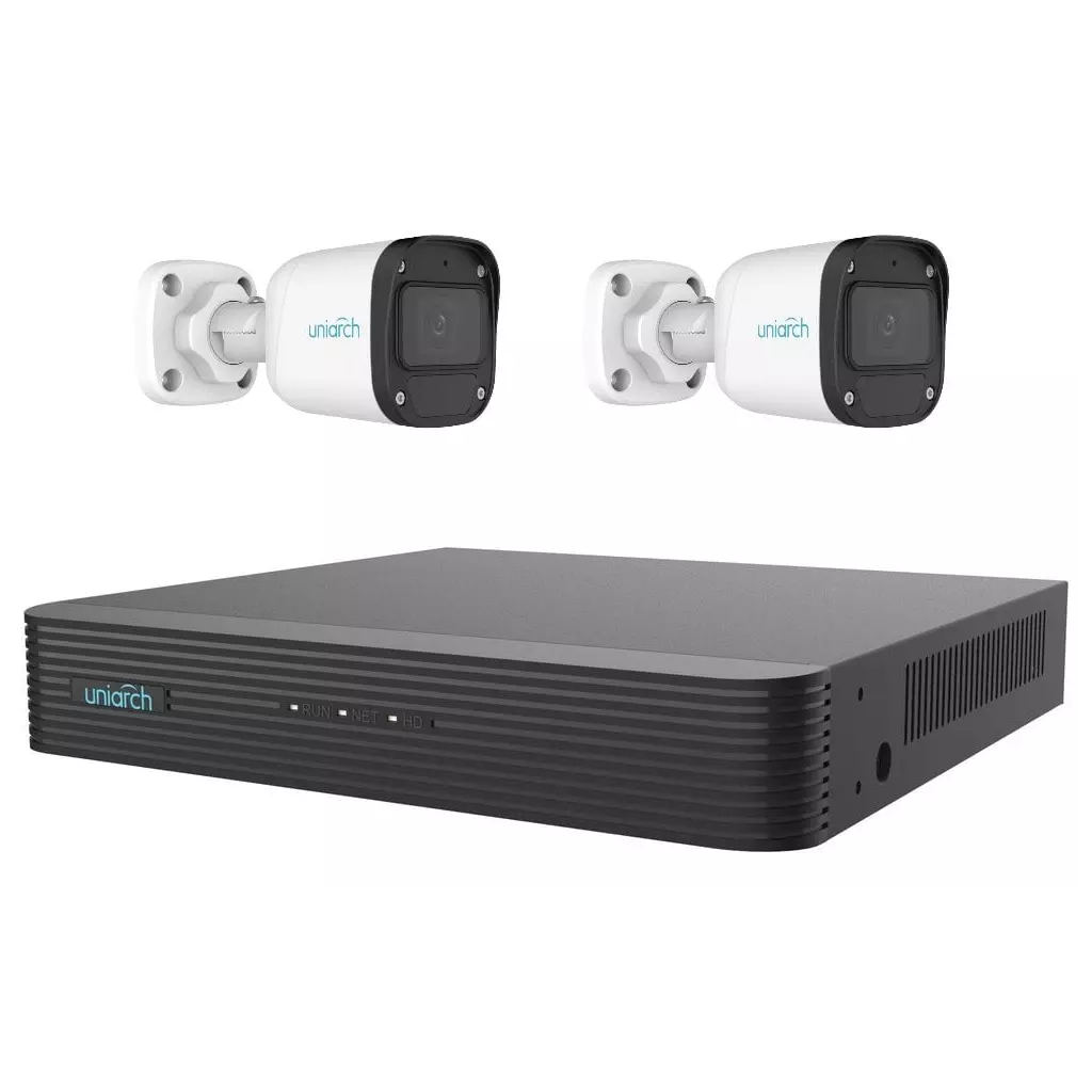 Obrázek produktu Uniarch by Uniview KIT Bullet / Kamerový systém/ 2x IPC-B122-APF28/ 1x NVR-108E2-P8