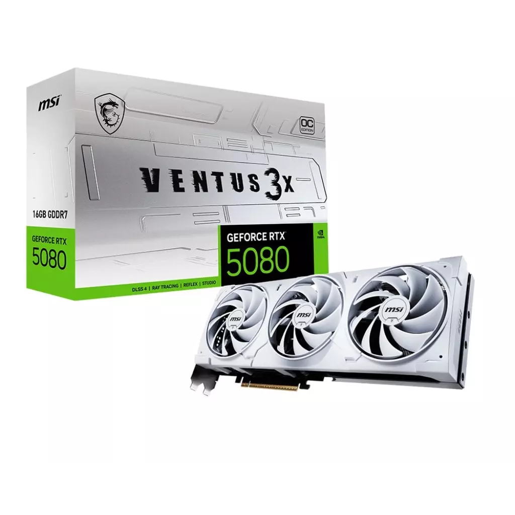 Obrázek produktu MSI GeForce RTX 5080 16G VENTUS 3X OC WHITE