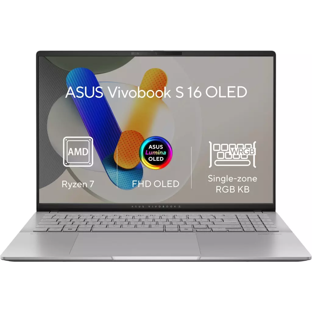 Obrázek produktu ASUS Vivobook S 16 OLED M5606KA-OLED063W Cool Silver celokovový - stříbrná