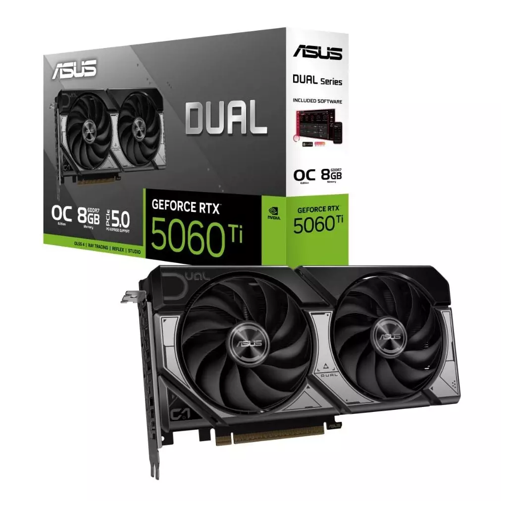 Obrázek produktu ASUS Dual GeForce RTX 5060 Ti 8GB OC