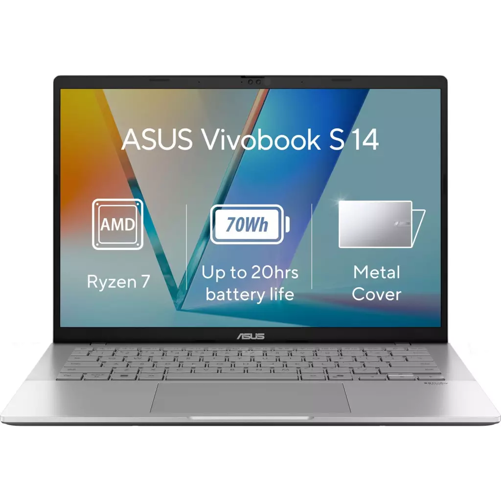 Obrázek produktu ASUS Vivobook S14 M3407HA-LY067X Cool Silver celokovový - stříbrná