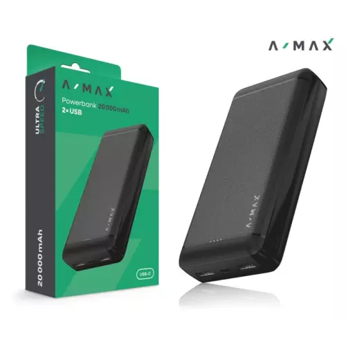 obrázek produktu Powerbanka A-MAX 10 000 mAh, černá - černá