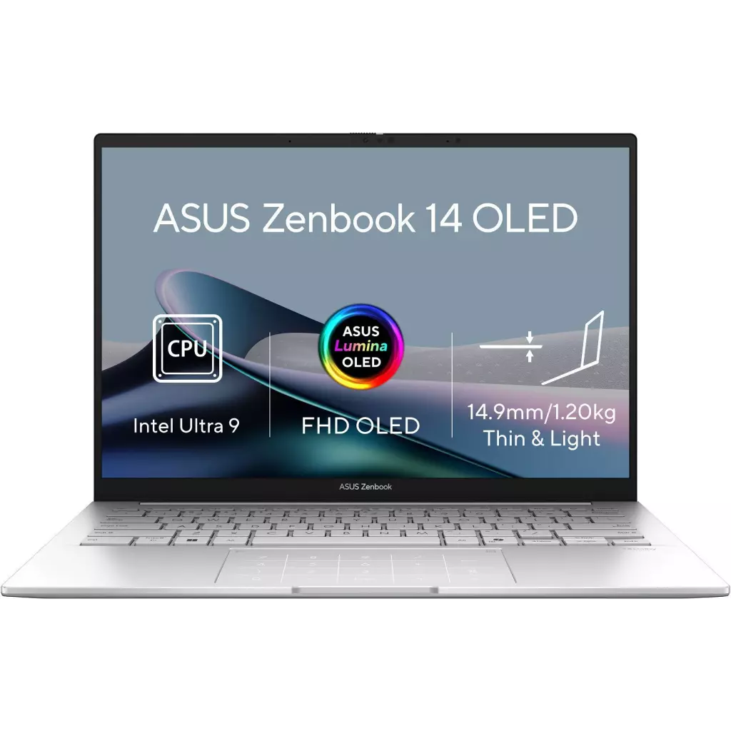 Obrázek produktu ASUS Zenbook 14 UX3405CA-OLED233X Foggy Silver celokovový - stříbrná