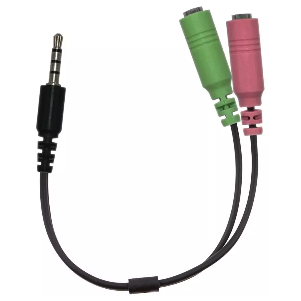 Obrázek produktu GENIUS ACC-100 audio adaptér 2x female 3,5mm jack na 1x male 3,5