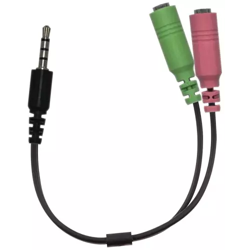 obrázek produktu GENIUS ACC-100 audio adaptér 2x female 3,5mm jack na 1x male 3,5" jack