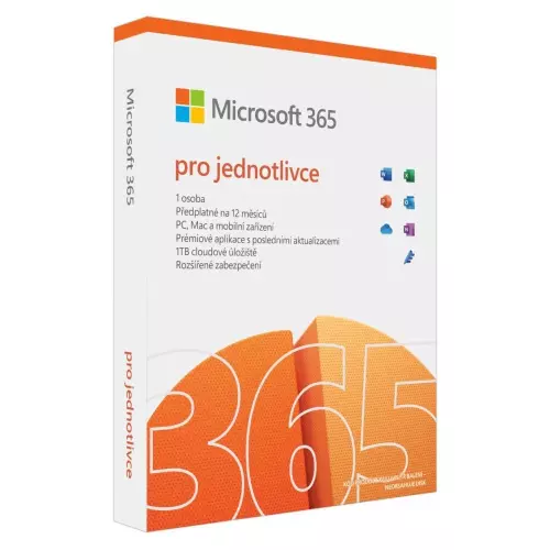 obrázek produktu Microsoft Office 365 pro jednotlivce multijazyčný  - předplatné 1 rok