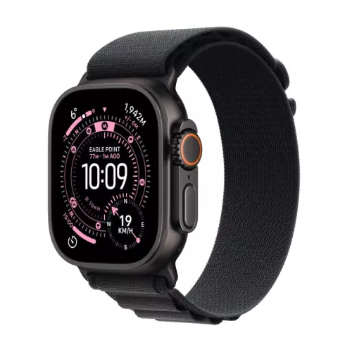 obrázek produktu Apple Watch Ultra 3 GPS + Cellular 49mm Black Titanium Case with Black Alpine Loop - Large
