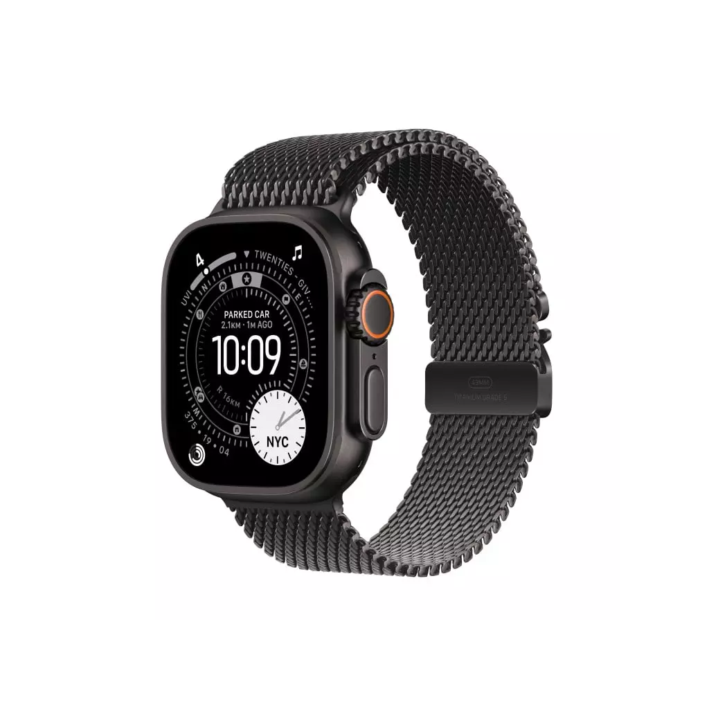 Obrázek produktu Apple Watch Ultra 3 GPS + Cellular 49mm Black Titanium Case with Black Titanium Milanese Loop - Large