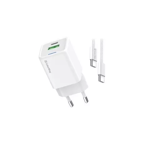 obrázek produktu ColorWay 1x USB-C/ síťová nabíječka/ GaN/ PD/ PPS/ QC/ 30W/ Včetně 100cm kabelu/ Bílá