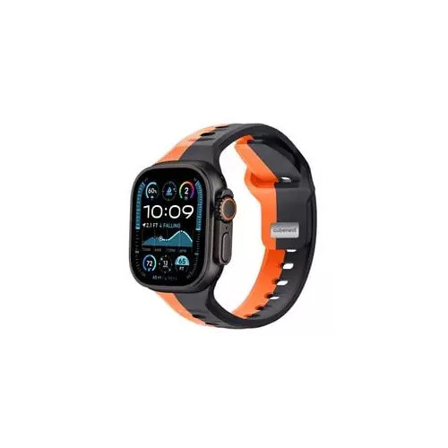 obrázek produktu Cubenest Premium Silicone Band BLACK with Orange (42-49mm)
