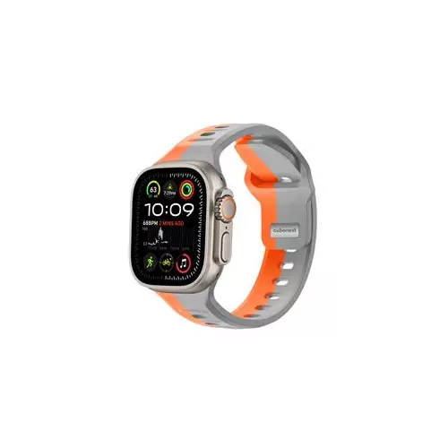obrázek produktu Cubenest Premium Silicone Band LUNAR GREY with Orange (42-49mm)