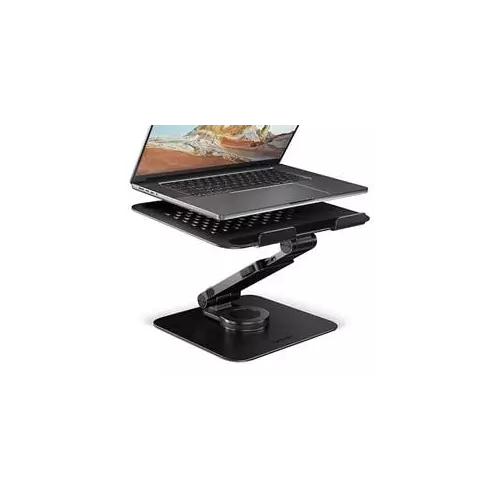 obrázek produktu AXAGON STND-LRB, hliníkový stojan pro notebooky 10"-17.3" s nastavitelnou výškou, úhlem a 360° rotací, černý