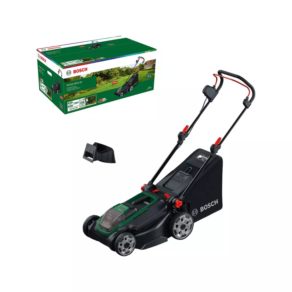 Obrázek produktu BOSCH Akumulátorová sekačka na trávu ROTAK 18V2-43 (0.600.8B9.L01)